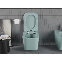 Závěsné WC MEXEN TEO RIMLESS - světle zelené matné + Duroplast sedátko slim, 30854048