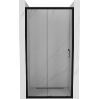 Sprchové dveře MEXEN APIA 150 cm - BLACK, 845-150-000-70-00