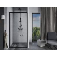 Sprchové dveře MEXEN APIA 145 cm - BLACK, 845-145-000-70-00