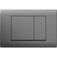Ovládací tlačítko splachovadla - gun grey - dvojčinné - plastové - typ A, 600166