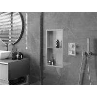 Zápustná police do zdi Mexen X-Wall-R 30x60 cm - inox, 1910603010S