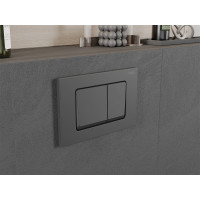 Ovládací tlačítko splachovadla pro modul FENIX XS typ 10 - gun grey - dvojčinné, 601066