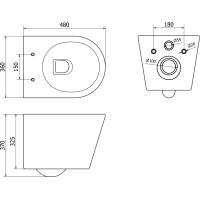 Závěsné WC MEXEN RICO RIMLESS - šedo/modré matné + Duroplast sedátko slim, 30724069