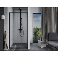 Sprchové dveře MEXEN APIA 150 cm - BLACK, 845-150-000-70-00