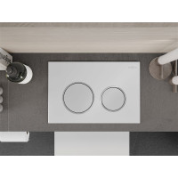 Ovládací tlačítko splachovadla pro modul FENIX XS - bílé matné - dvojčinné, 600720