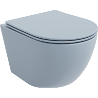 Závěsné WC MEXEN LENA - RIMLESS + duroplast sedátko Slim - šedo/modrá matná, 30224069