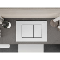 Ovládací tlačítko splachovadla pro modul FENIX XS typ 10 - bílé matné - dvojčinné, 601000-2