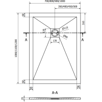 Sprchová vanička MEXEN STONE+ 70x120 cm - tmavě šedá - minerální kompozit, 44717012