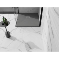 Sprchová vanička MEXEN STONE+ 80x80 cm - betonová šedá - minerální kompozit, 44618080