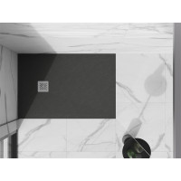 Sprchová vanička MEXEN STONE+ 80x120 cm - tmavě šedá - minerální kompozit, 44718012
