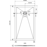 Sprchová vanička MEXEN STONE+ 70x130 cm - tmavě šedá - minerální kompozit, 44717013