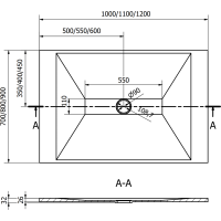 Sprchová SMC vanička MEXEN TORO 70x100 cm - černá, 43707010