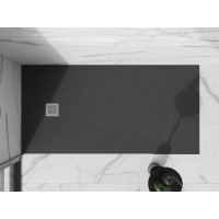 Sprchová vanička MEXEN STONE+ 100x180 cm - tmavě šedá - minerální kompozit, 44711018