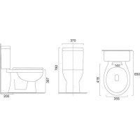 WC kombi - spodní odpad s armaturou