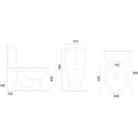 WC kombi - zadní odpad s armaturou