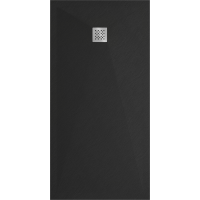 Sprchová vanička MEXEN STONE+ 80x160 cm - černá - minerální kompozit, 44708016
