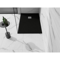 Sprchová vanička MEXEN STONE+ 70x90 cm - černá - minerální kompozit, 44707090