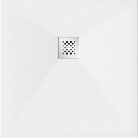 Sprchová vanička MEXEN STONE+ 100x100 cm - bílá - minerální kompozit, 44101010