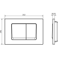 Ovládací tlačítko splachovadla pro modul FENIX XS typ 10 - chromové - dvojčinné, 601001