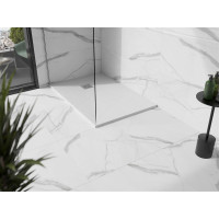 Sprchová vanička MEXEN STONE+ 80x130 cm - bílá - minerální kompozit, 44108013