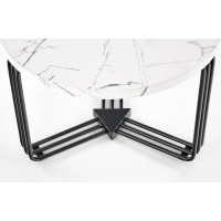 Konferenční stolek ANIKA M - bílý mramor/černý
