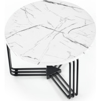 Konferenční stolek ANIKA M - bílý mramor/černý
