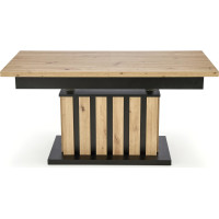 Konferenční stolek BARETTI - rozkládací - dub artisan/černý