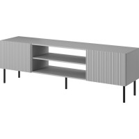 Televizní stolek ASENSIO 180 cm - světle šedý/černý