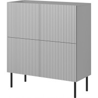 Komoda ASENSIO KM-2 - světle šedá/černá