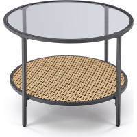 Konferenční stolek DAKOTA - kouřové sklo/kov