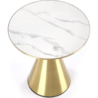 Konferenční stolek TRIBECA - bílý mramor/zlatý