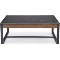 Konferenční stolek RAMONA - černý mramor/ořech