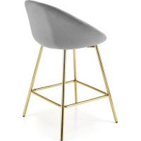 Barová židle REESE - šedá/zlatá
