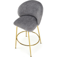 Barová židle RILEY - šedá/zlatá