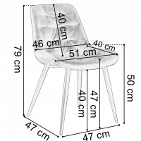Jídelní židle ELIOT VELVET - tmavě šedá