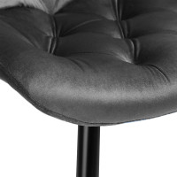 Jídelní židle ELIOT VELVET - tmavě šedá