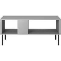 Konferenční stolek ASENSIO - světle šedý/černý