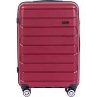 Moderní cestovní kufr BULK - vel. M - vínově červený - TSA zámek