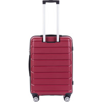 Moderní cestovní kufr BULK - vel. M - vínově červený - TSA zámek