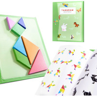 KIK Dřevěný magnetický tangram