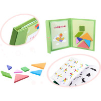 KIK Dřevěný magnetický tangram