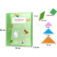 KIK Dřevěný magnetický tangram