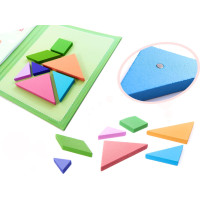 KIK Dřevěný magnetický tangram