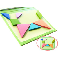 KIK Dřevěný magnetický tangram
