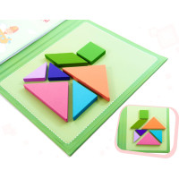KIK Dřevěný magnetický tangram