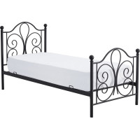 Kovová postel QUEEN 200x90 cm - černá