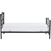 Kovová postel QUEEN 200x90 cm - černá