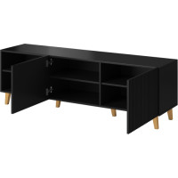Televizní stolek PAFOS RTV 150 2D2K - černý matný