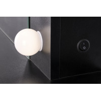 Toaletní stolek SUPERSTAR s LED osvětlením - černý