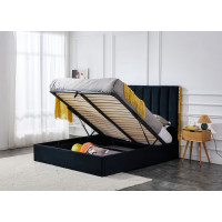 Čalouněná postel PALAZZO s úložným prostorem 200x160 cm - černá/zlatá